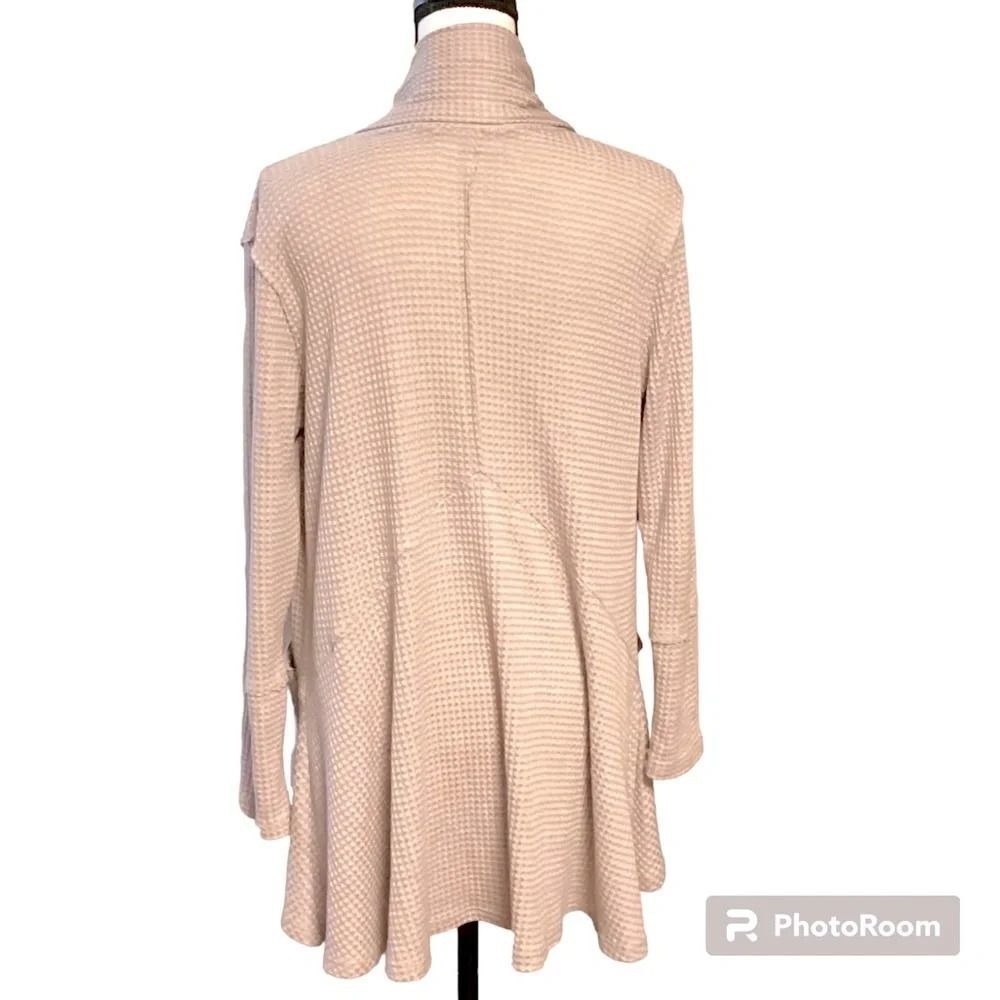 Altar'd State Waffle-knit Soft Cozy Waterfall Open Cardigan Sweater Medium - Picture 4 of 12